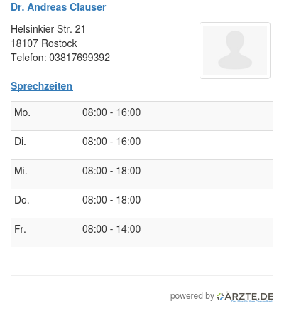 Dr andreas clauser