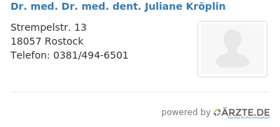 Dr med dr med dent juliane kroeplin