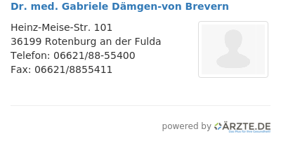 Dr med gabriele daemgen von brevern 578789