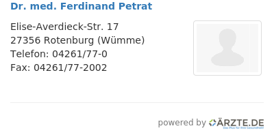 Dr med ferdinand petrat