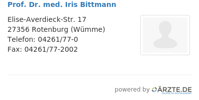 Prof dr med iris bittmann