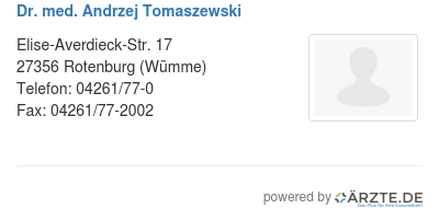Dr med andrzej tomaszewski