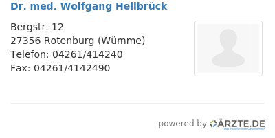 Dr med wolfgang hellbrueck