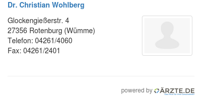 Dr christian wohlberg