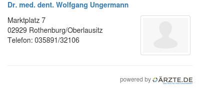Dr med dent wolfgang ungermann