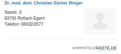 Dr med dent christian guenter weiger 596108