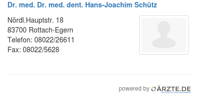 Dr med dr med dent hans joachim schuetz