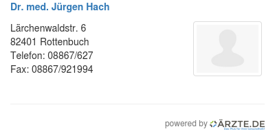 Dr med juergen hach