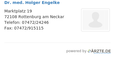 Dr med holger engelke