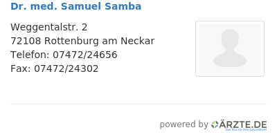 Dr med samuel samba