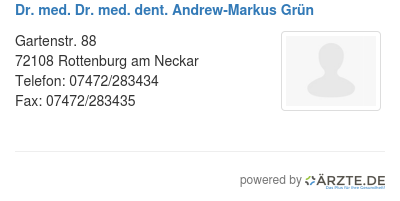 Dr med dr med dent andrew markus gruen