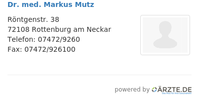 Dr med markus mutz