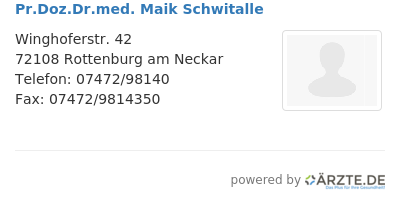 Pr doz dr med maik schwitalle