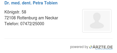 Dr med dent petra tobien