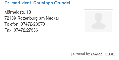 Dr med dent christoph grundel