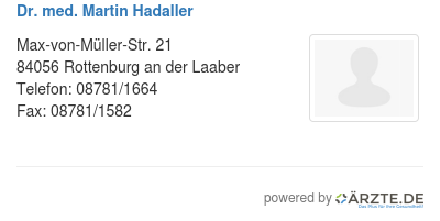 Dr med martin hadaller