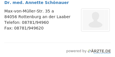 Dr med annette schoenauer