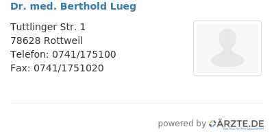 Dr med berthold lueg