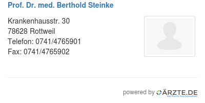 Prof dr med berthold steinke