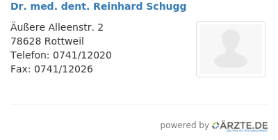 Dr med dent reinhard schugg