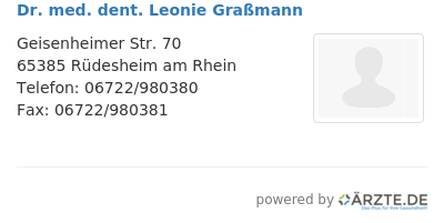 Dr med dent leonie grassmann 653456