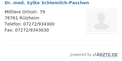 Dr med sylke schlemilch paschen