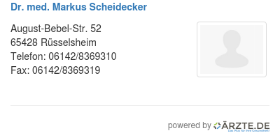 Dr med markus scheidecker