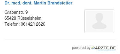 Dr med dent martin brandstetter