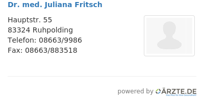 Dr med juliana fritsch