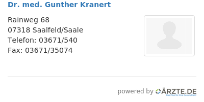 Dr med gunther kranert