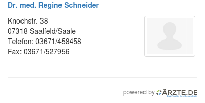 Dr med regine schneider