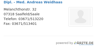 Dipl med andreas weidhaas