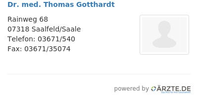 Dr med thomas gotthardt