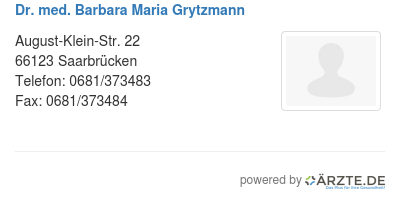 Dr med barbara maria grytzmann