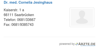 Dr med cornelia jesinghaus