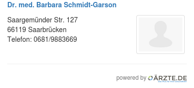 Dr med barbara schmidt garson