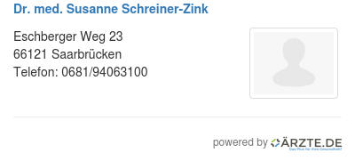 Dr med susanne schreiner zink
