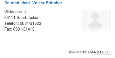 Dr med dent volker boettcher