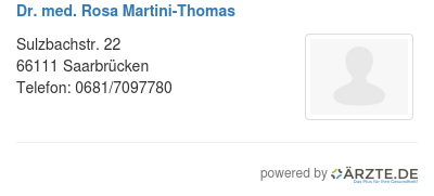 Dr med rosa martini thomas
