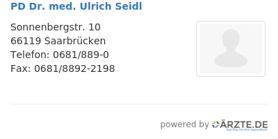 Pd dr med ulrich seidl