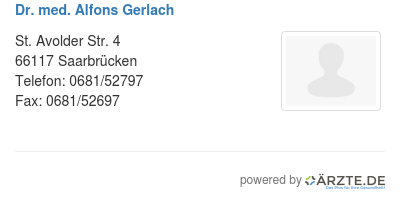 Dr med alfons gerlach