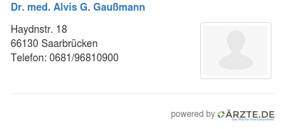 Dr med alvis g gaussmann