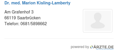 Dr med marion kisling lamberty
