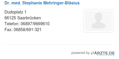 Dr med stephanie mehringer blaesius
