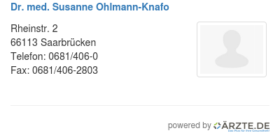 Dr med susanne ohlmann knafo