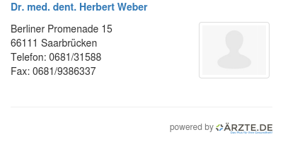 Dr med dent herbert weber