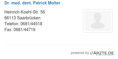Dr med dent patrick molter