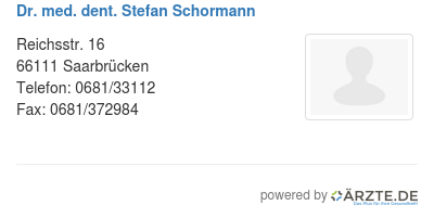 Dr med dent stefan schormann