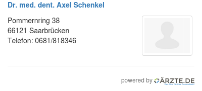 Dr med dent axel schenkel
