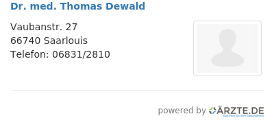 Dr med thomas dewald